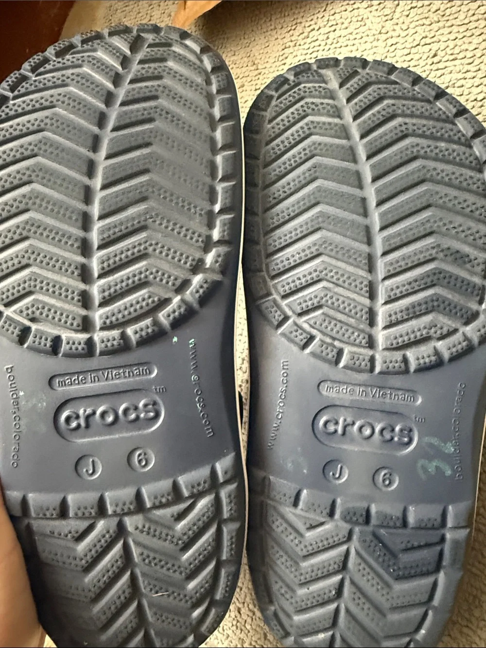 Unisex Crocs-Style Kids Navy Clog Shoes J6